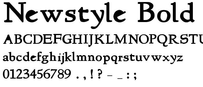NewStyle Bold font
